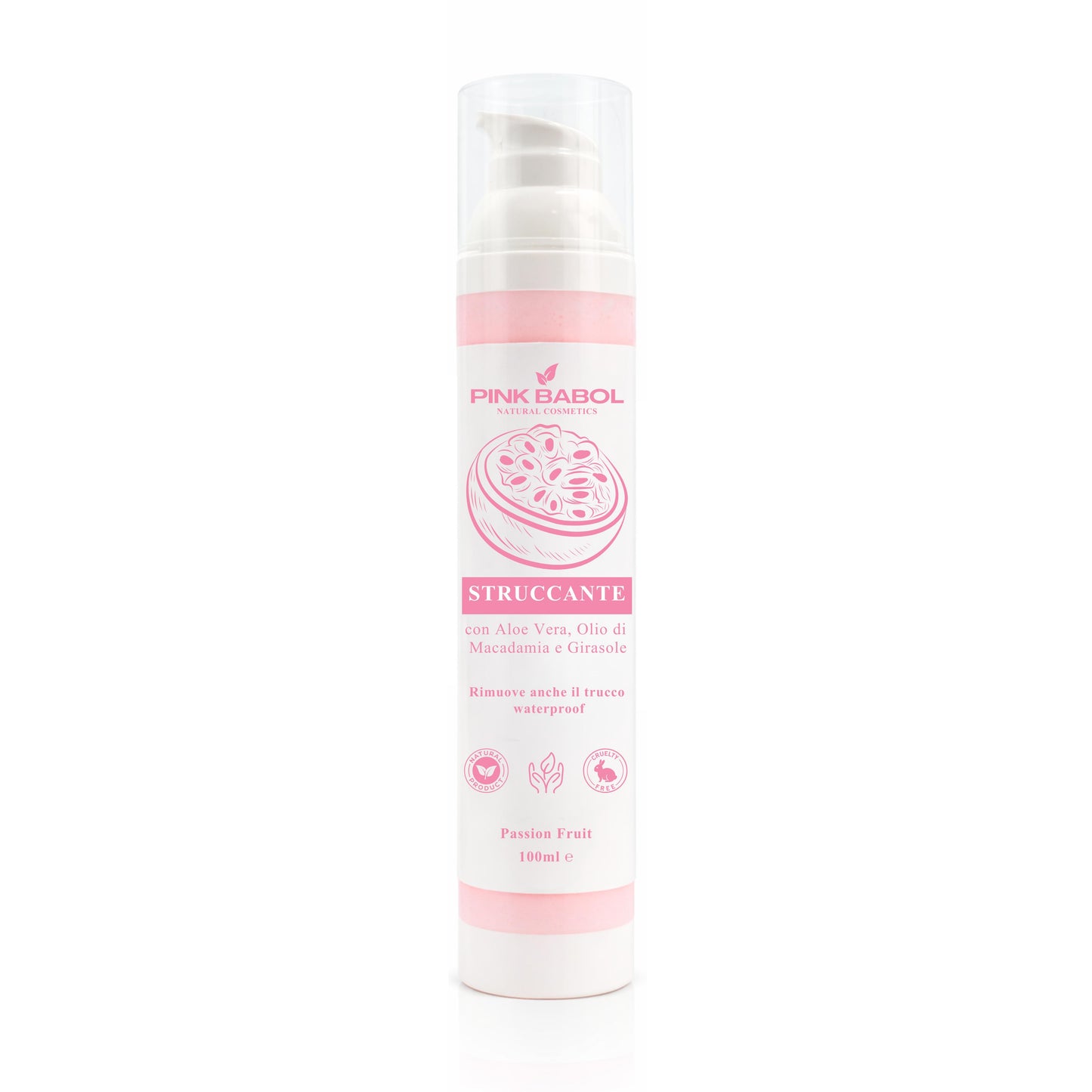 Struccante Viso in crema con Aloe Vera & Olio di Macadamia e Girasole – Delicato, Idratante e Nutriente. Rimuove anche il trucco waterproof-Pink Babol