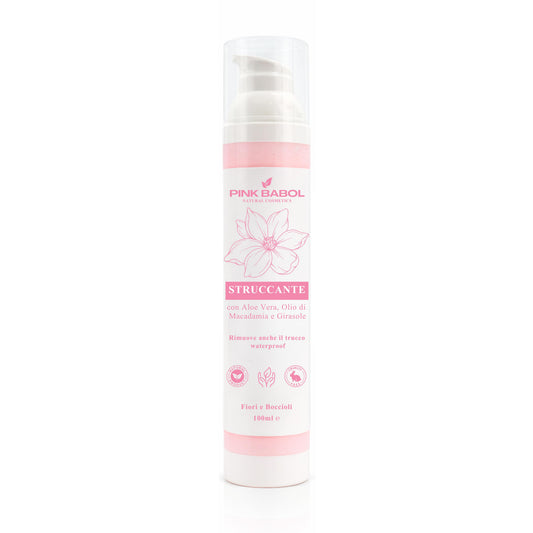 Struccante Viso in crema con Aloe Vera & Olio di Macadamia e Girasole – Delicato, Idratante e Nutriente. Rimuove anche il trucco waterproof-Pink Babol