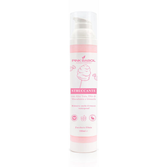 Struccante Viso in crema con Aloe Vera & Olio di Macadamia e Girasole – Delicato, Idratante e Nutriente. Rimuove anche il trucco waterproof-Pink Babol