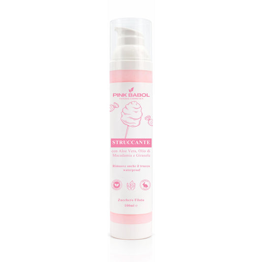 Struccante Viso in crema con Aloe Vera & Olio di Macadamia e Girasole – Delicato, Idratante e Nutriente. Rimuove anche il trucco waterproof-Pink Babol