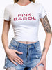 T-Shirt Slim elasticizzata Pink Babol Glitter-Pink Babol