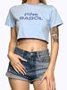T-Shirt crop Pink Babol Glitter-Pink Babol