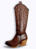 Stivali Texani in pelle con tacco-Pink Babol